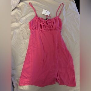 Forever 21 Vibrant Pink Smocked mini dress